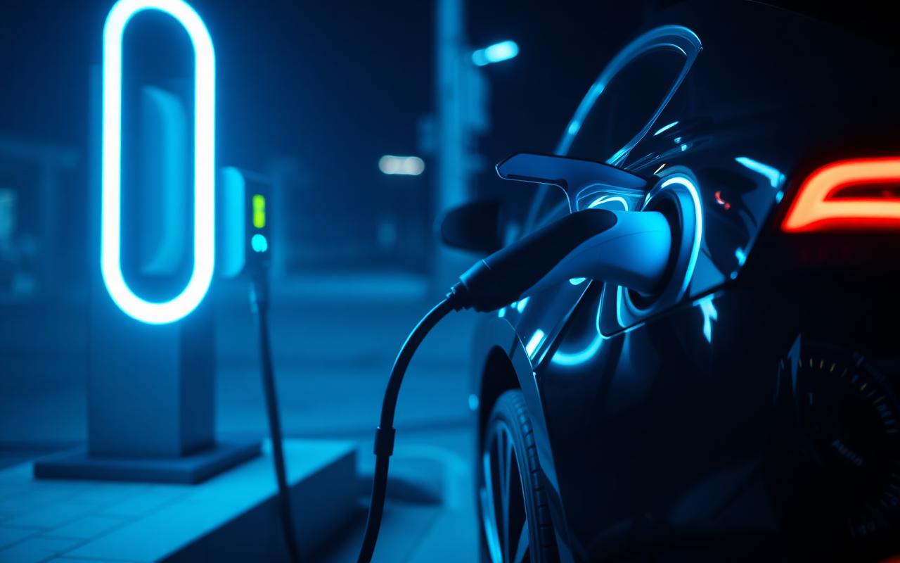 Electric vehicle charging at night