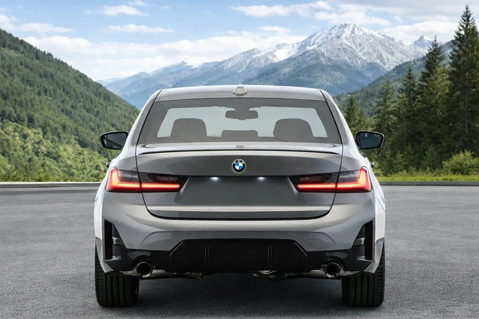 2024 BMW 320 rear view