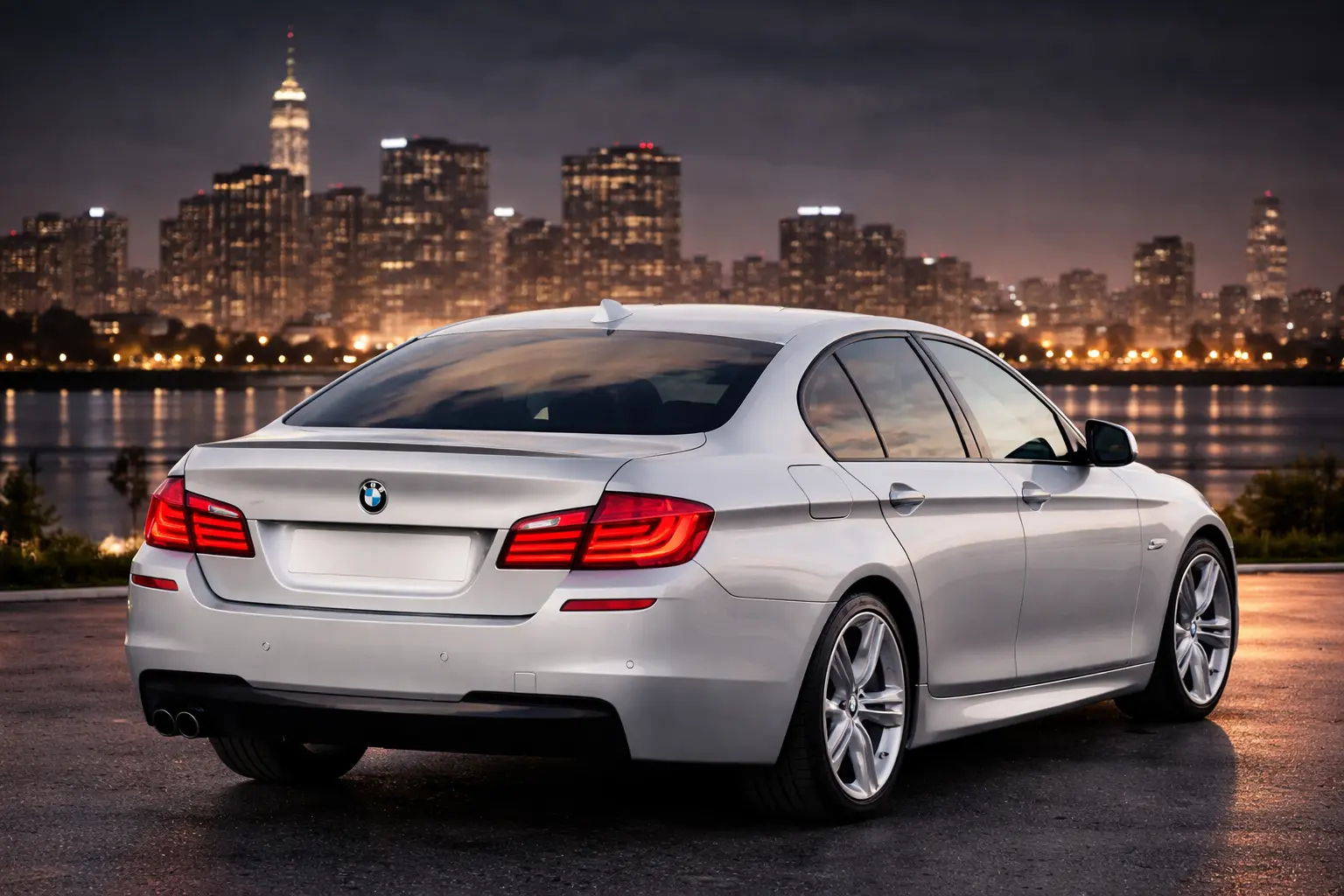 2015 BMW 525 rear view