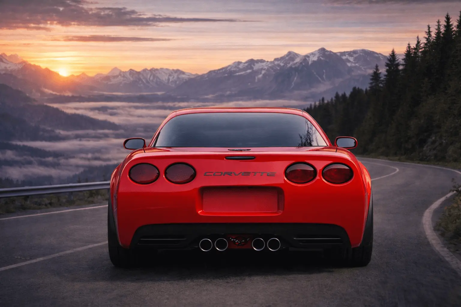 2000 Corvette C5 rear view