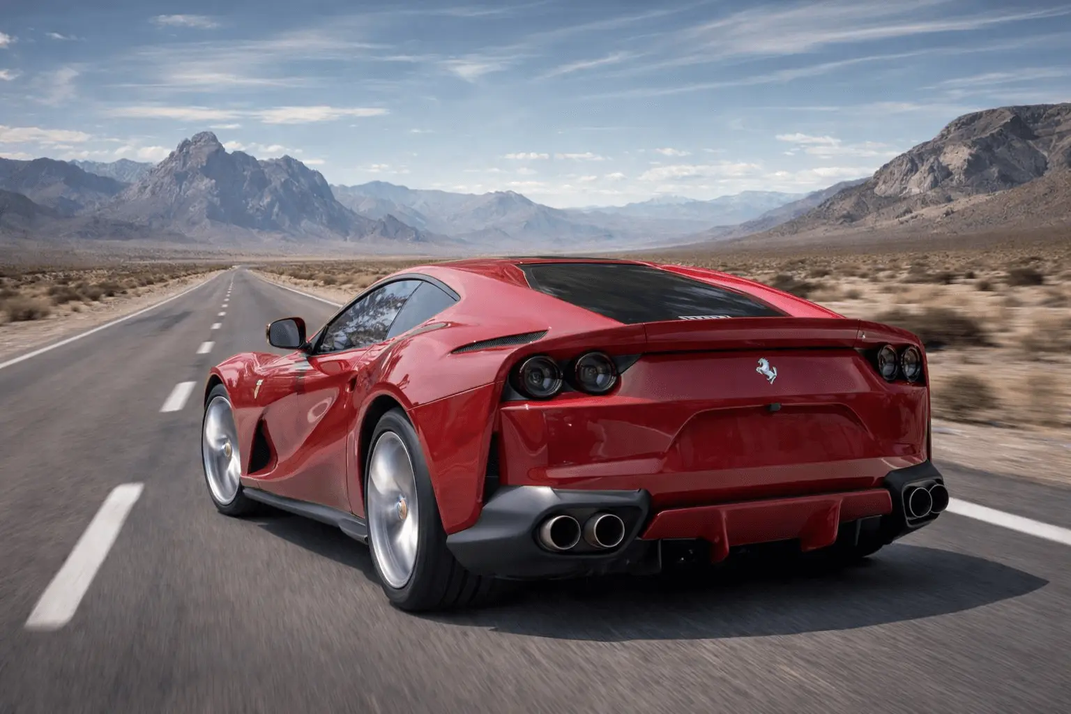 2021 Ferrari 812 rear view