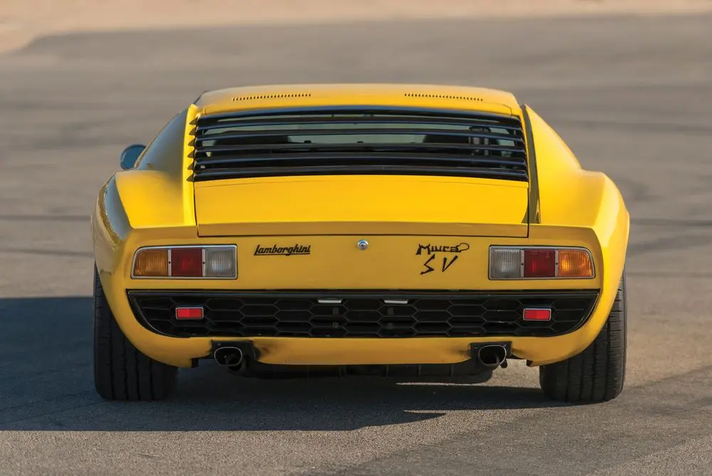 1969 Lamborghini Miura rear view