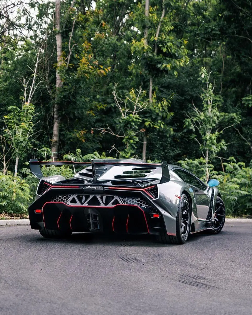 2014 Lamborghini Veneno rear view