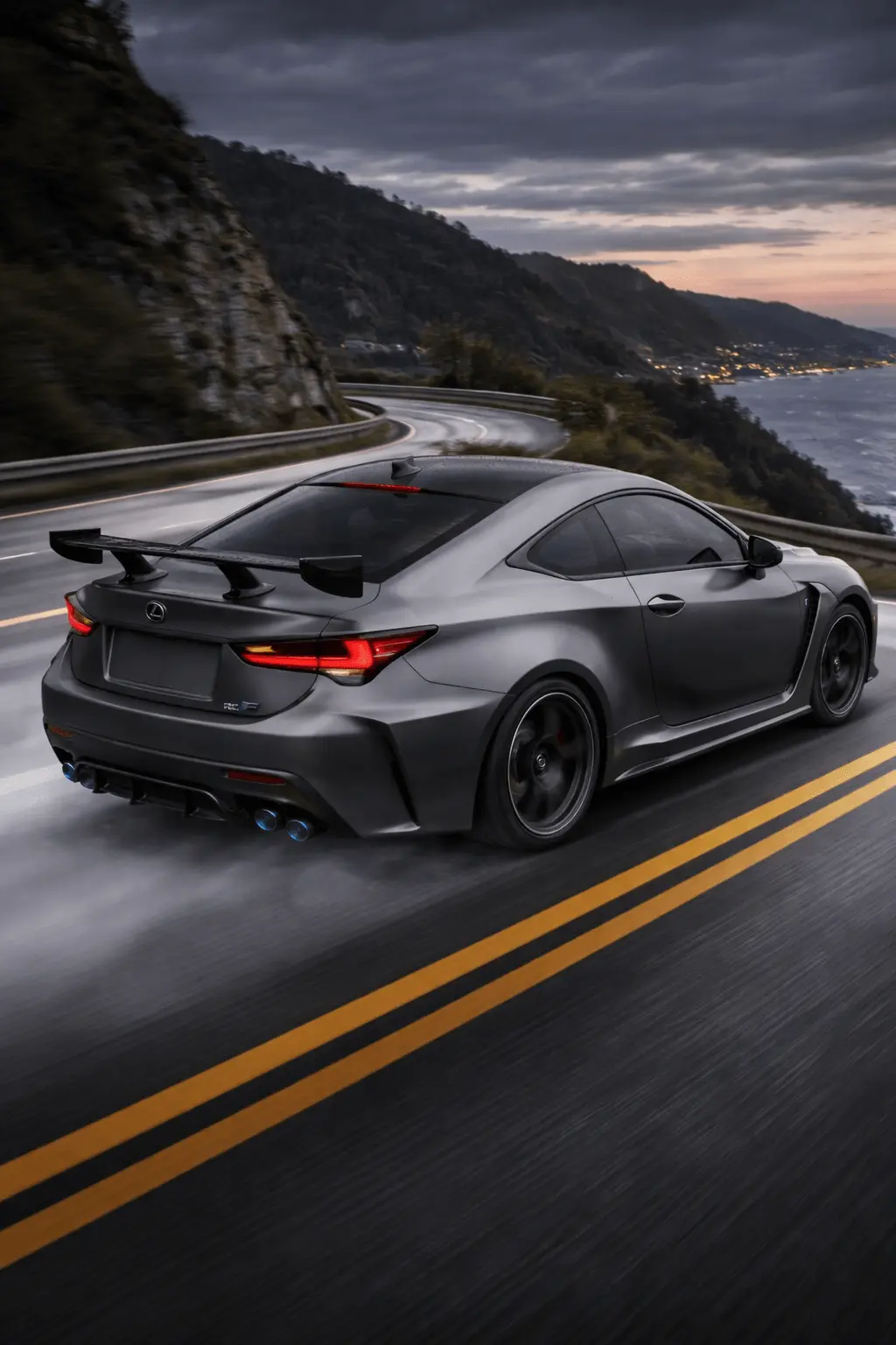 2022 Lexus RC F rear view
