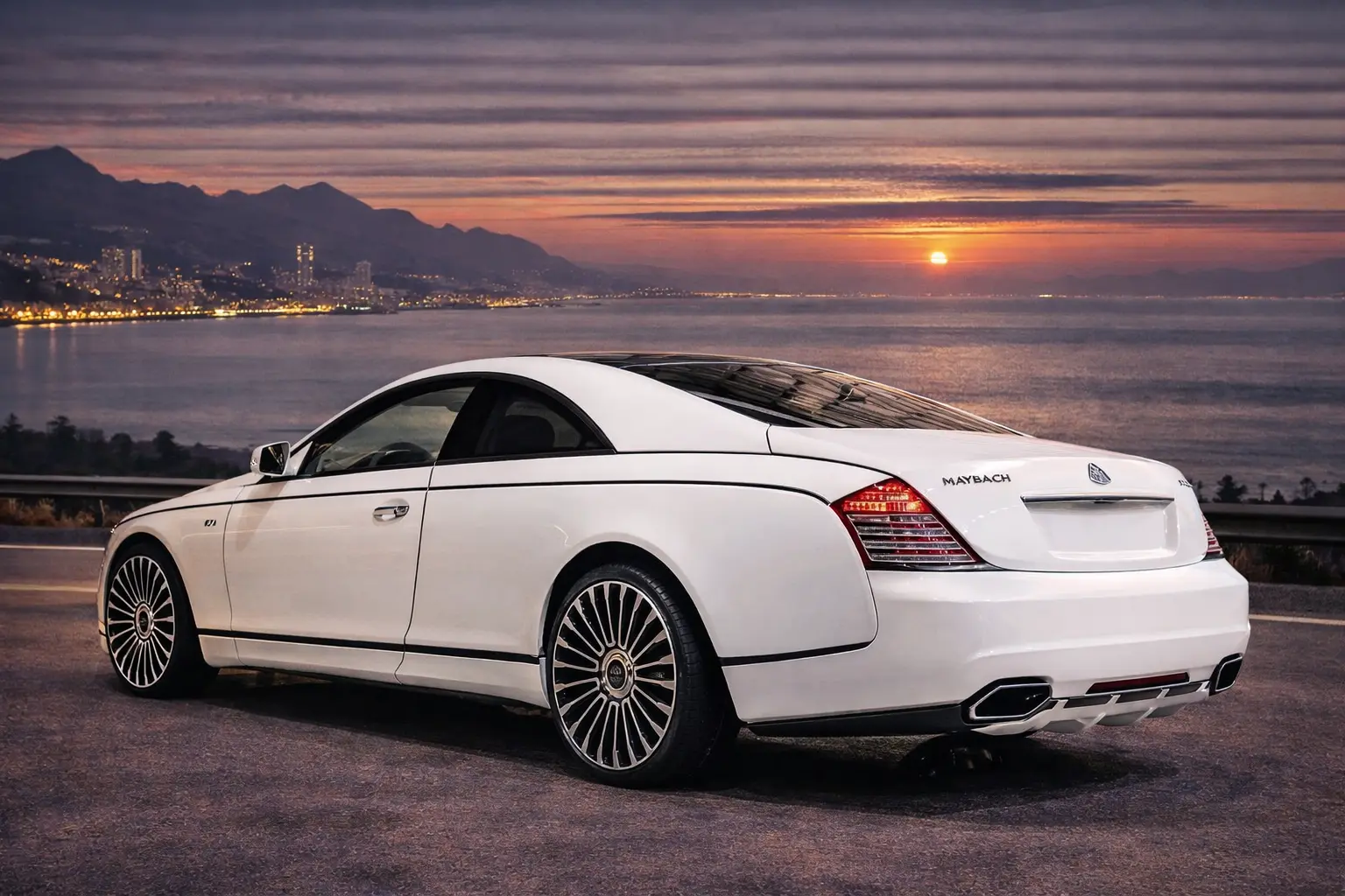 2008 Maybach 57 rear view