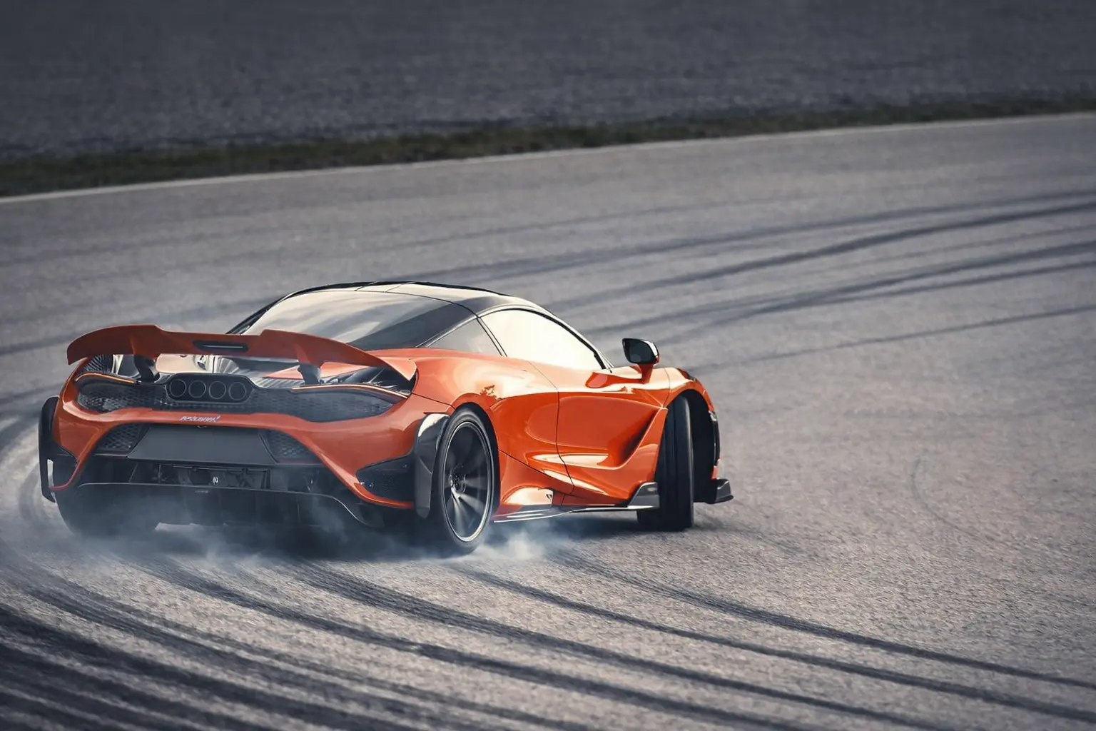 2021 McLaren 765LT Coupe rear view