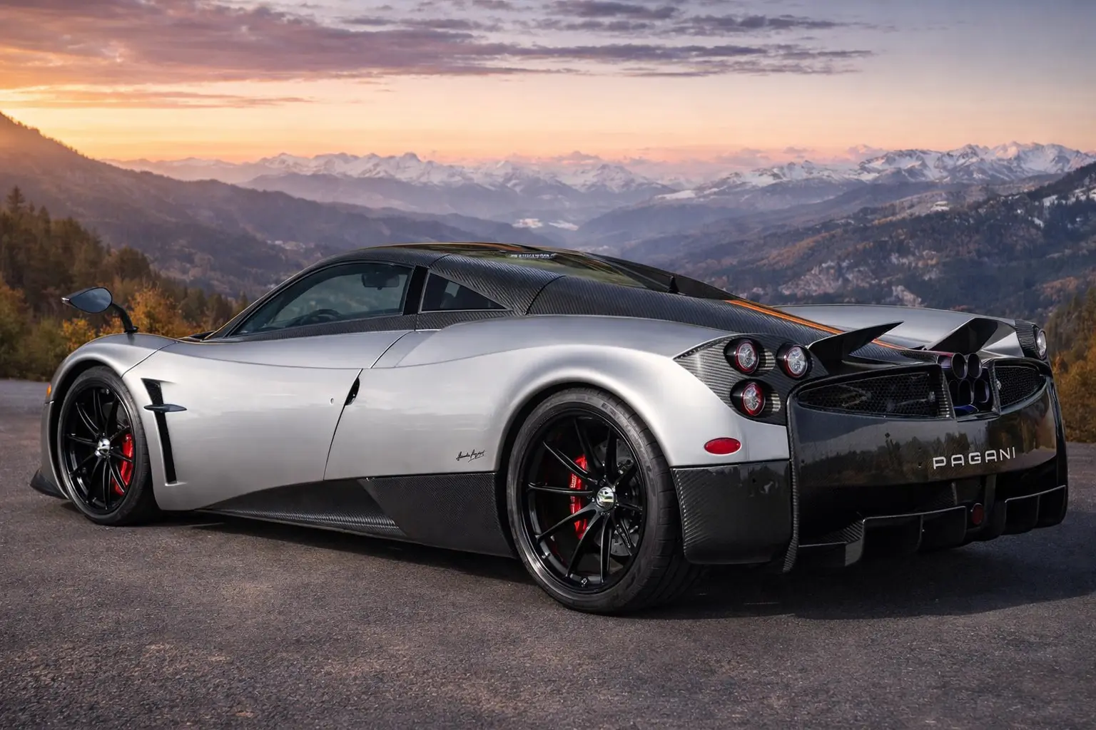 2017 Pagani Huayra rear view