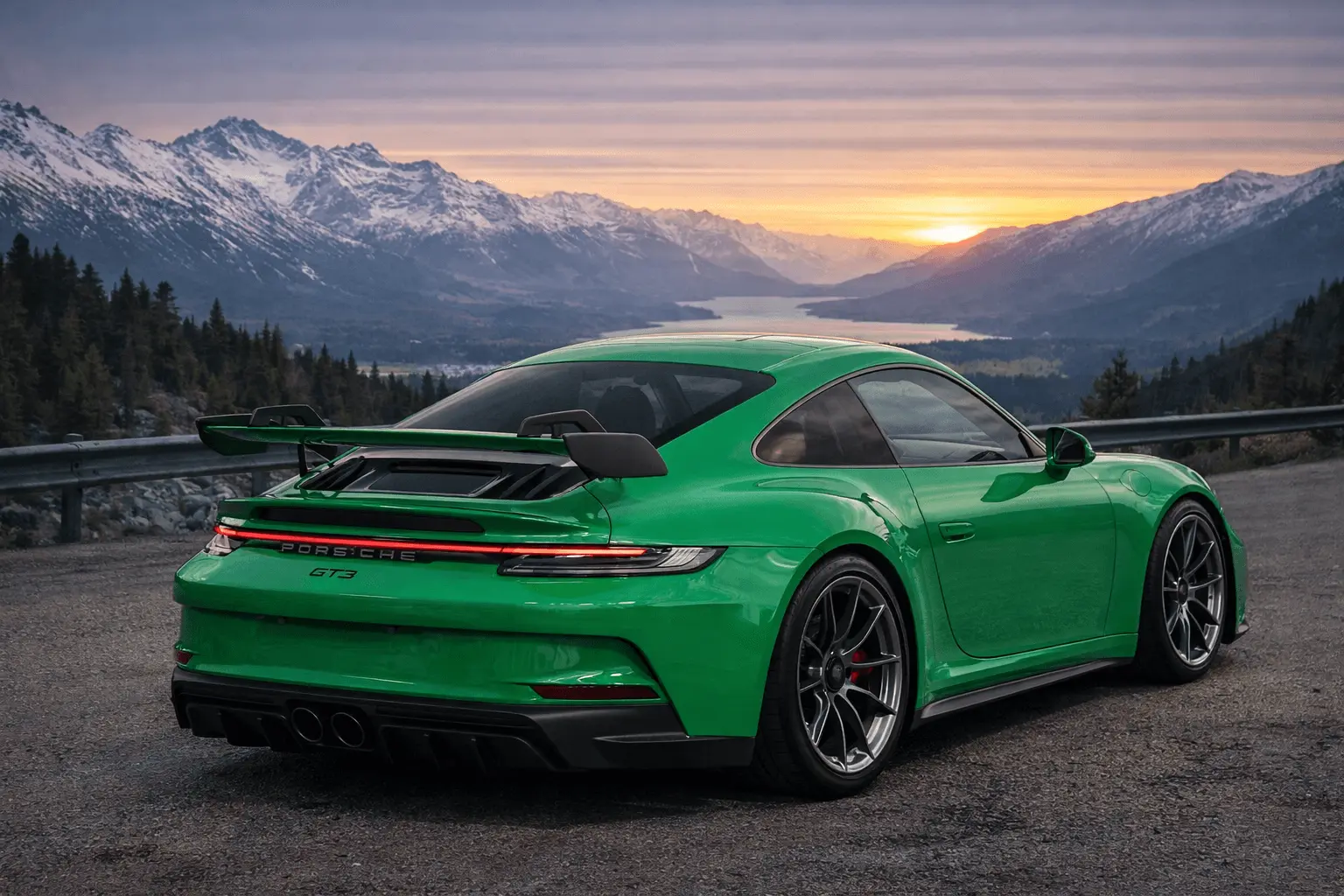 2021 Porsche 992 rear view