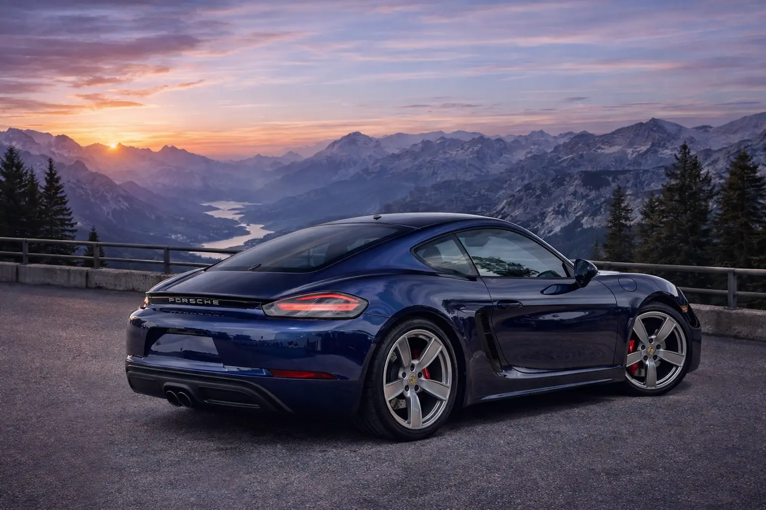 2023 Porsche 718 Cayman rear view