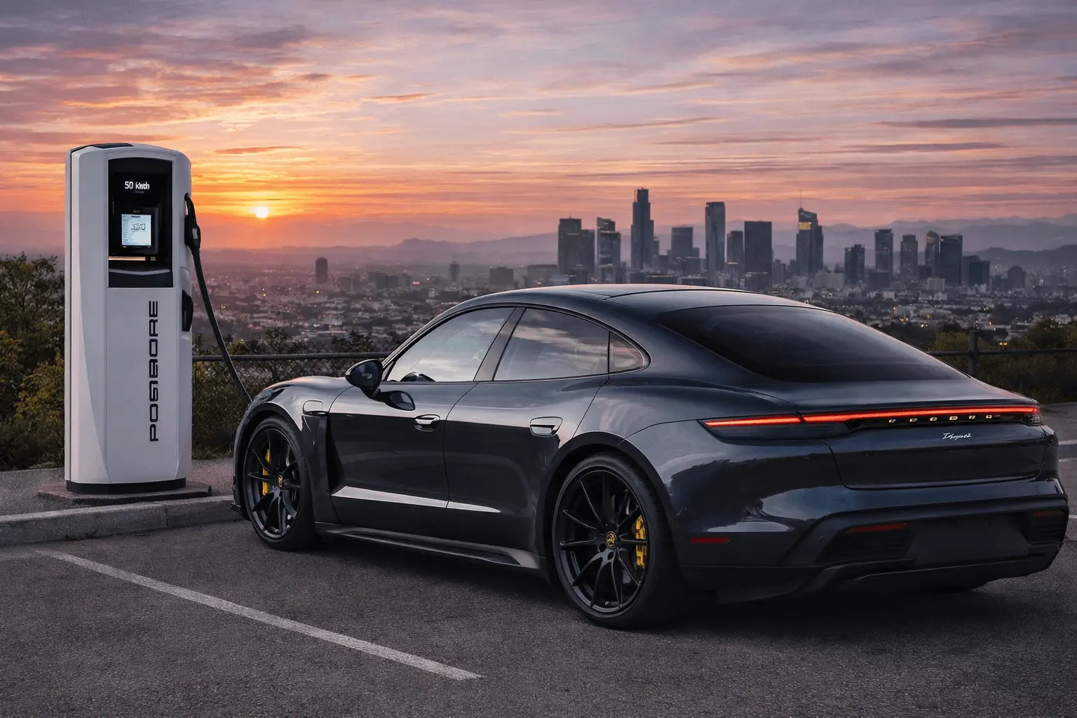 2022 Porsche Taycan rear view