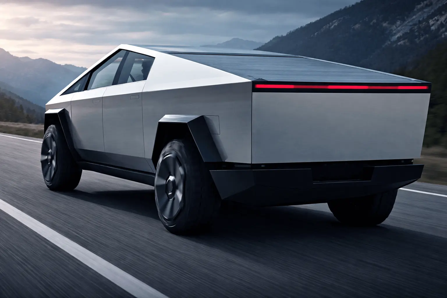 2026 Tesla Cybertruck rear view